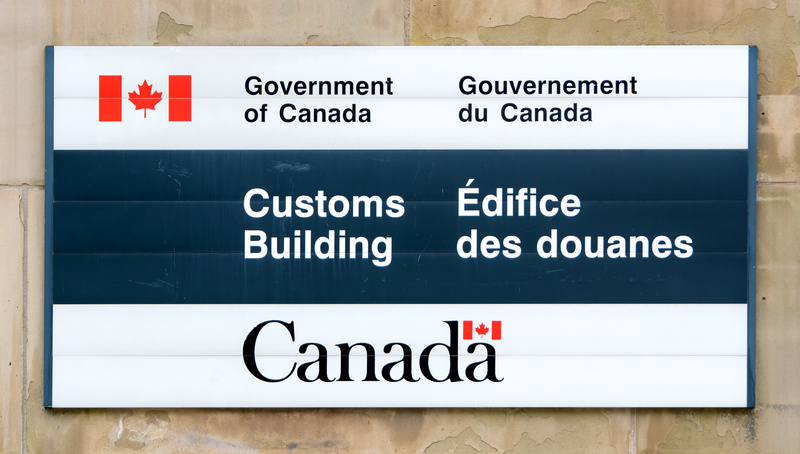 Canada Customs Building Sign